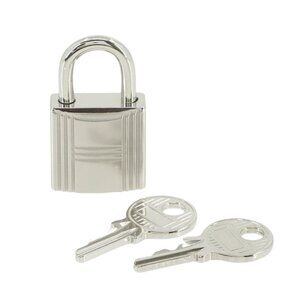 Hermes Cadena Key Set Padlock Silver Lock Cadena Lock
